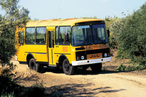 Модель автобуса малого класса повышенной проходимости ПАЗ-3206