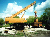 Для аварийно-восстановительных работ на железнодорожном транспорте кран Сокол-80.01